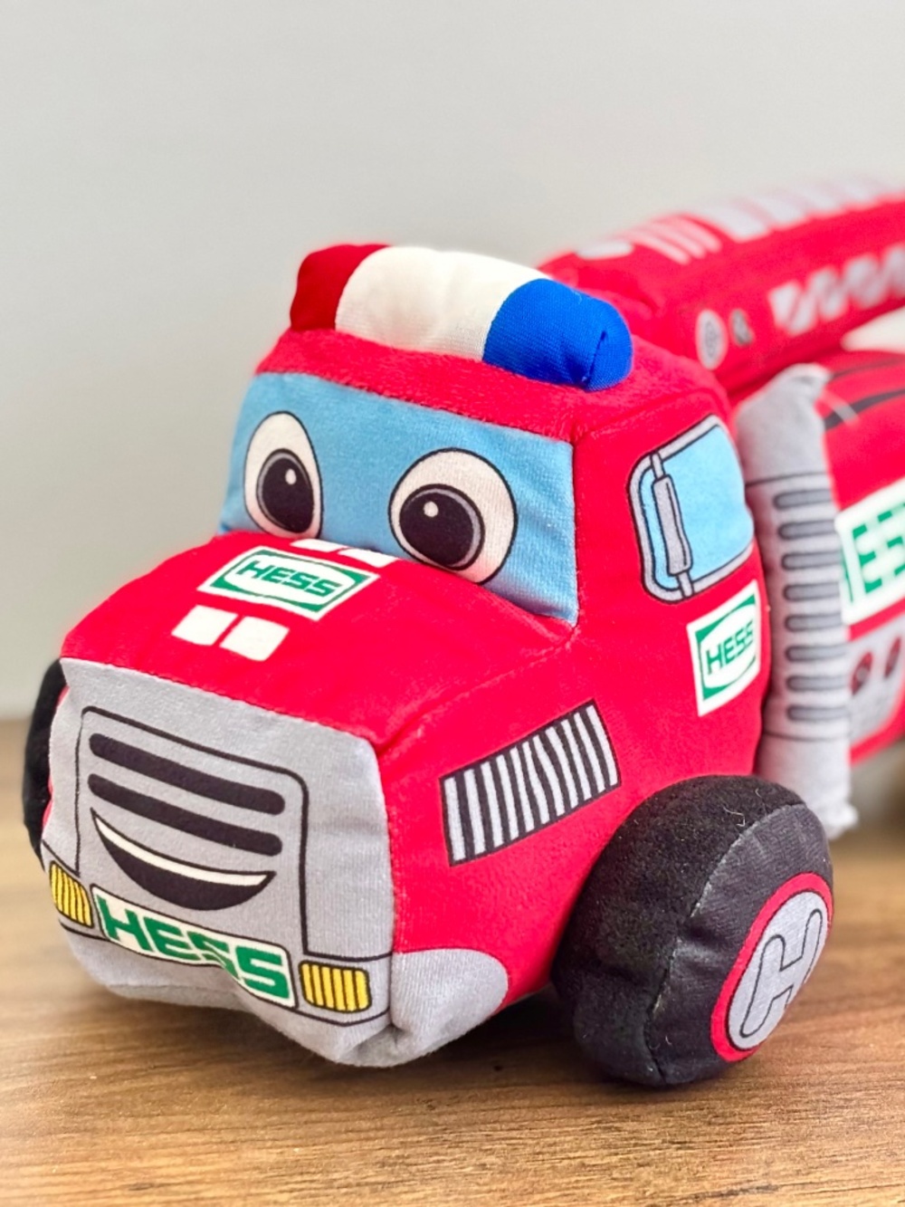 My First HESS Truck Plush FIRE TRUCK Red 2020 MUSICAL Singing ~ LIGHTS UP WORKS!